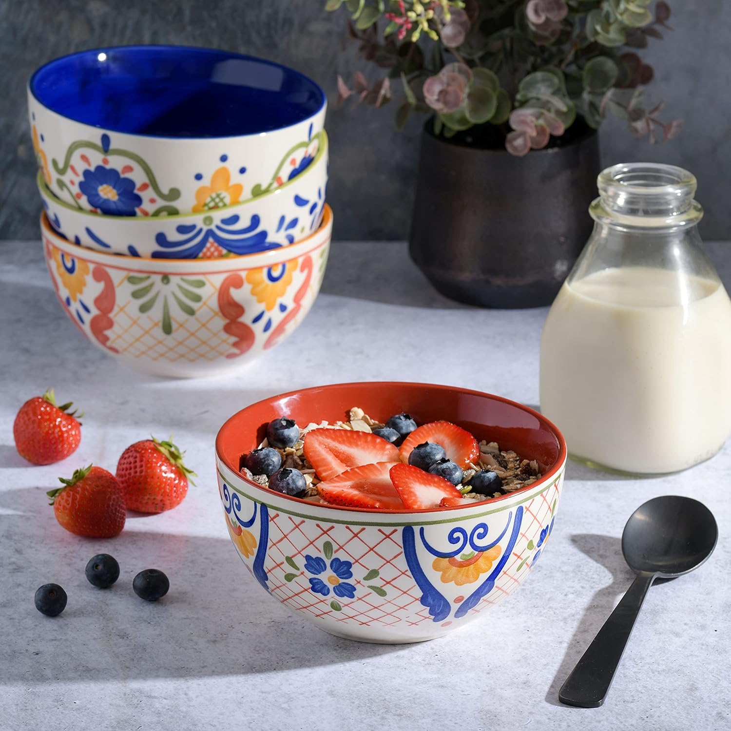 そうた窯 染付桜祥瑞 玉渕7寸皿 大皿 ペアセット 11